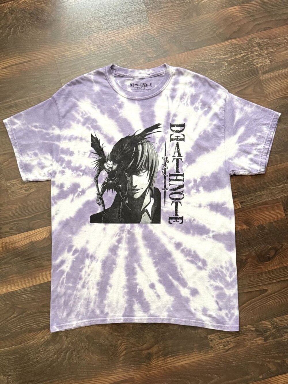 Death Note Light & Ryuk Purple Tie-Dye T-Shirt